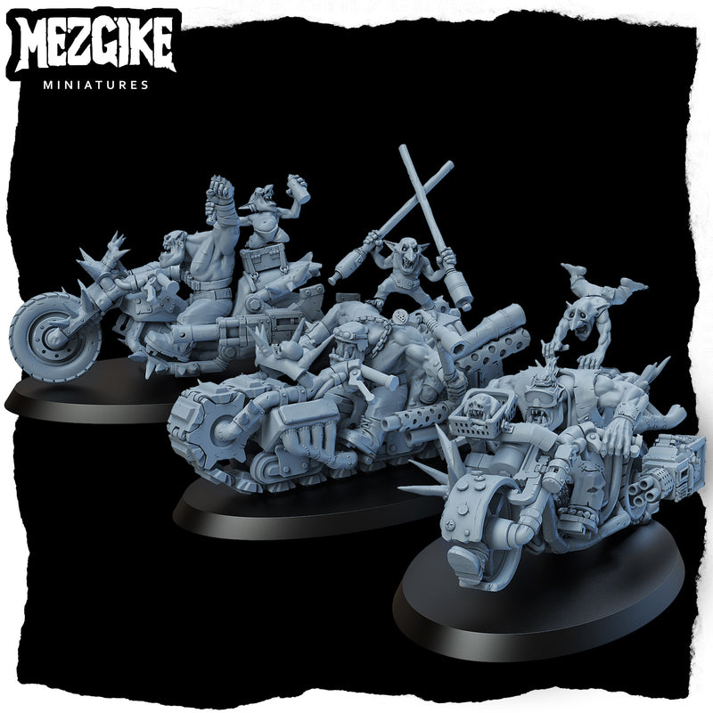 Road boyz biker mob A (3 physical multipart miniatures) - Only-Games