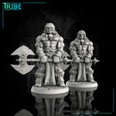 (0065) Male human / orc barbarian with dubble axe - Only-Games