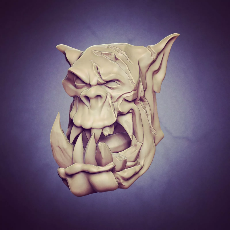 Orc Scar Heads - Set A (Lad Size) - Only-Games
