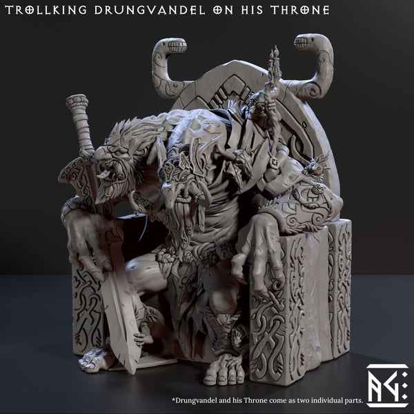 Trollking Drungvandel on his Throne (Svartwood Trolls) - Only-Games