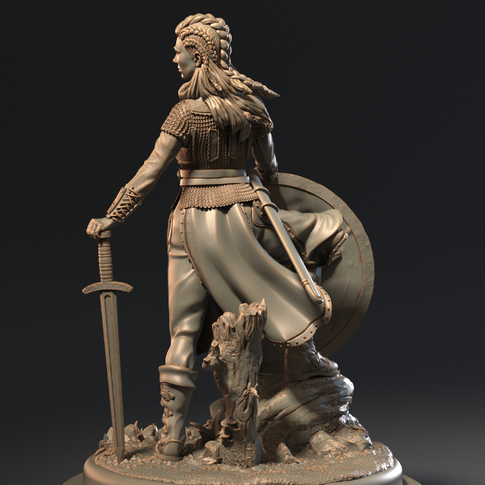 SHIELD-MAIDEN: VIKING FEMALE WARRIOR 75MM - Only-Games