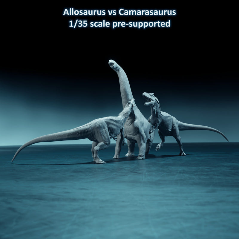Allosaurus vs Camarasaurus 1-35 scale dinosaur - Only-Games