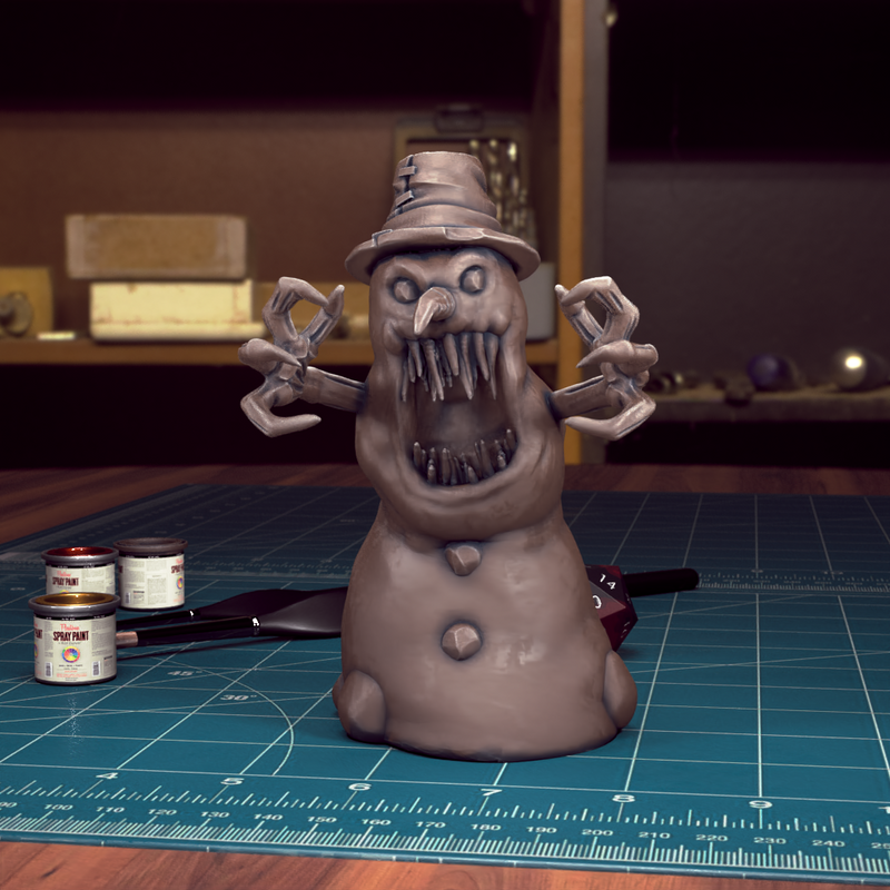 Creepy Snowman 01 - TytanTroll Miniatures - DnD - Fantasy - 32mm - Only-Games