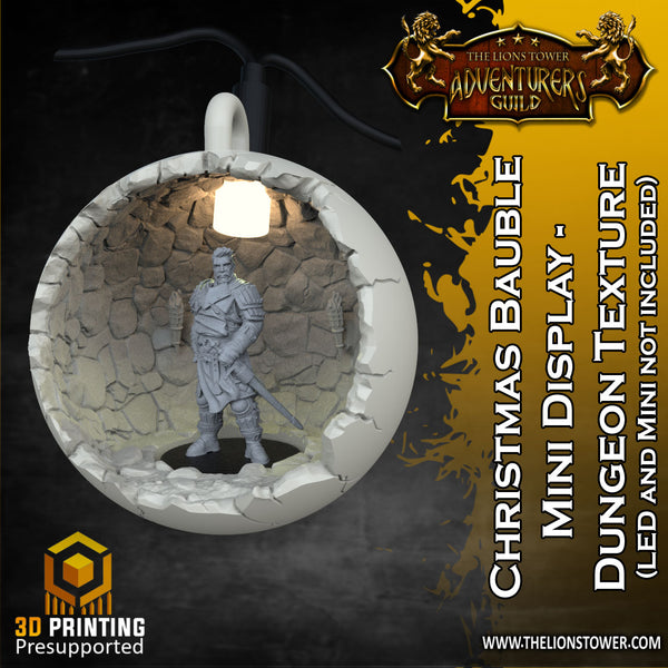 Christmas Bauble Mini Display with Dungeon Texture - Only-Games