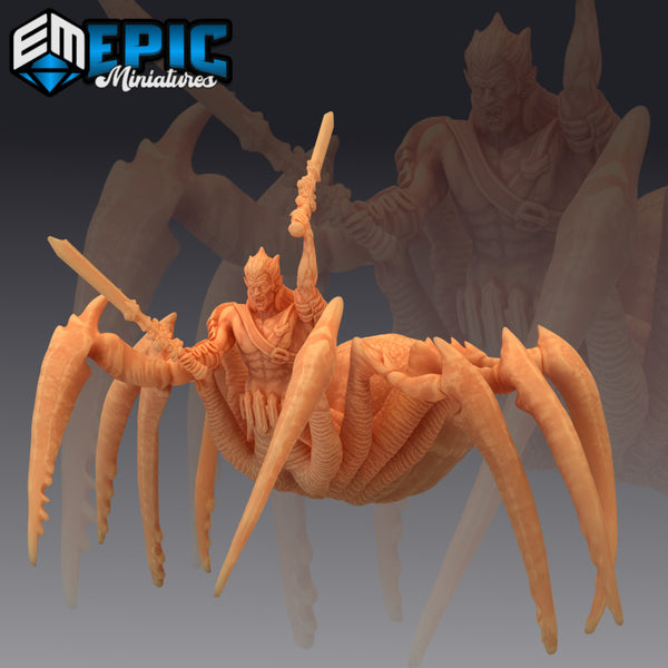 Dark Elf Spider Warrior / Drider Abomination Adventurer / Huge Cave Arachnid - Only-Games