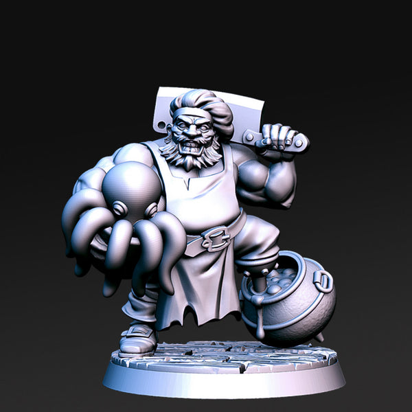 Badolff - Dwarf Chef - 32mm - DnD - - Only-Games