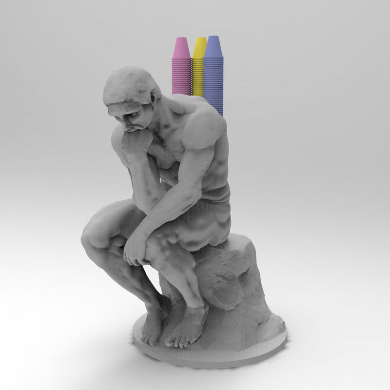 thinking man pen holder - Only-Games