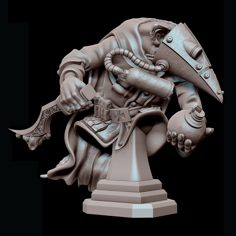 FANTASY WWII REICH RATMAN (POISONER) BUST - Only-Games