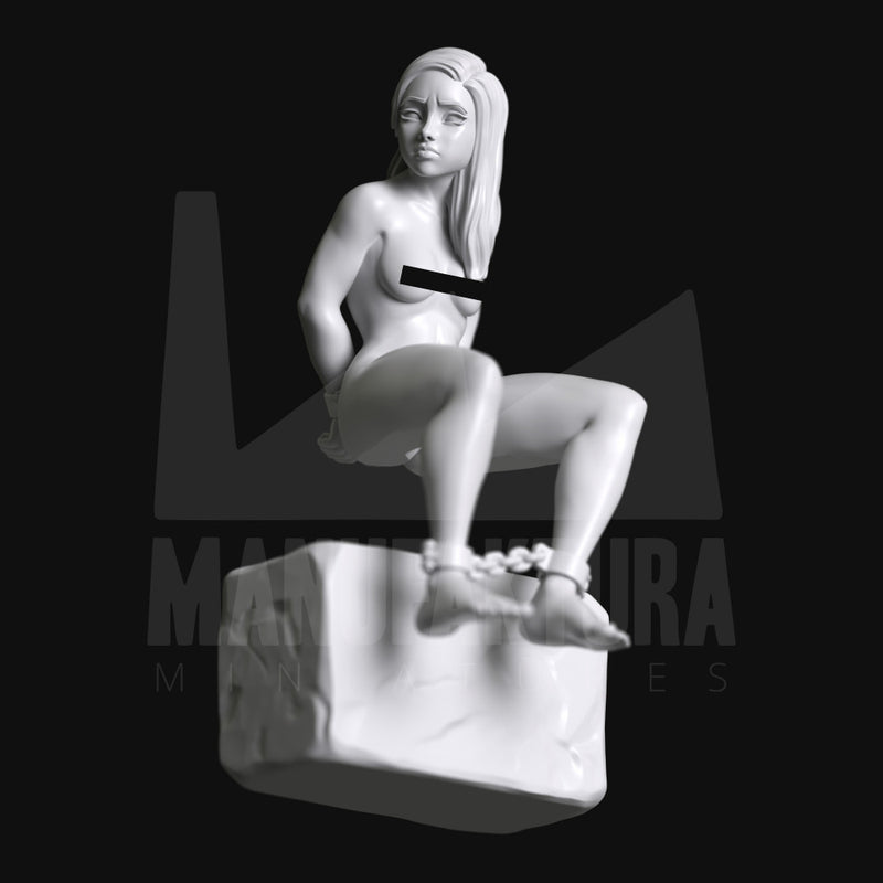 Slave Girl Sitting on Stone - Sub Series 133 - Only-Games