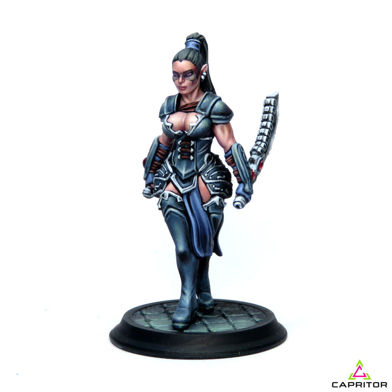 "Ylenia Bloodthorn" Female Elf Warrior - 40mm Scale - Only-Games