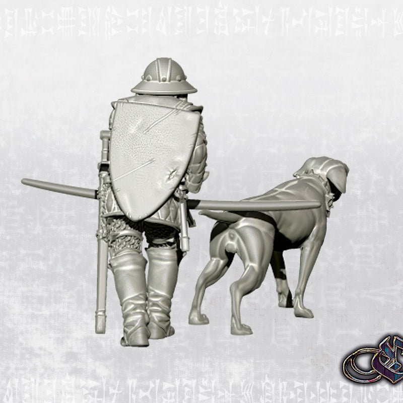"English Yeoman with warhound" - 28mm (Historic Scale) - Only-Games