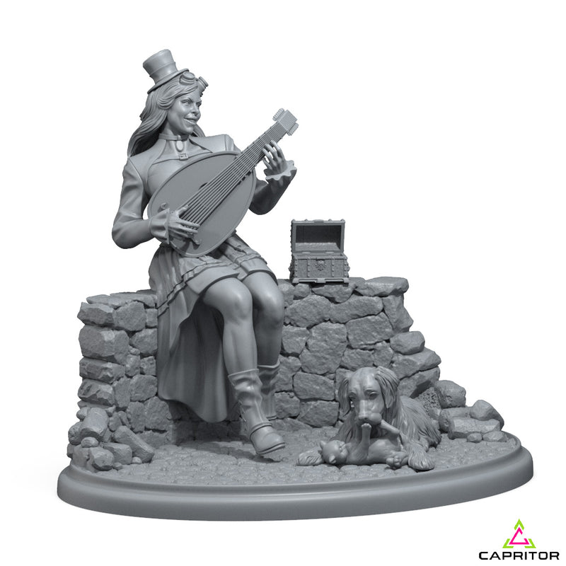 "The Joyful Bard & Her Friends" 75mm Scale Scene - Only-Games