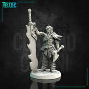(0168) Male human elf firbolg tiefling half-orc barbarian monster hunter with a huge sword - Only-Games