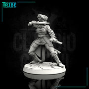 (0061) Female human elf tiefling thief assassin with knives - Only-Games