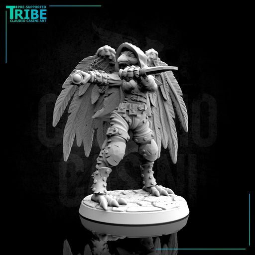 (0106) Male featherfolk birdman thief with knives - Only-Games