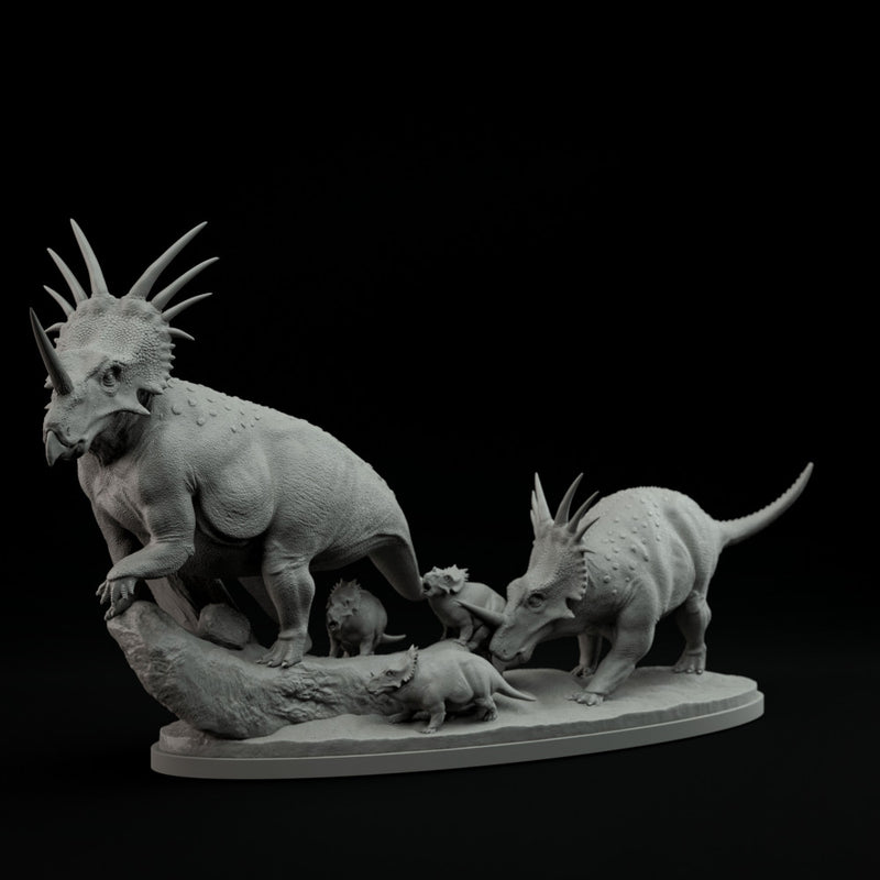 Styracosaurus family 1-35 scale dinosaur - Only-Games