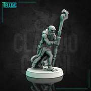 (0084) Male human tiefling firbolg half-orc elf old wizard with magic staff - Only-Games