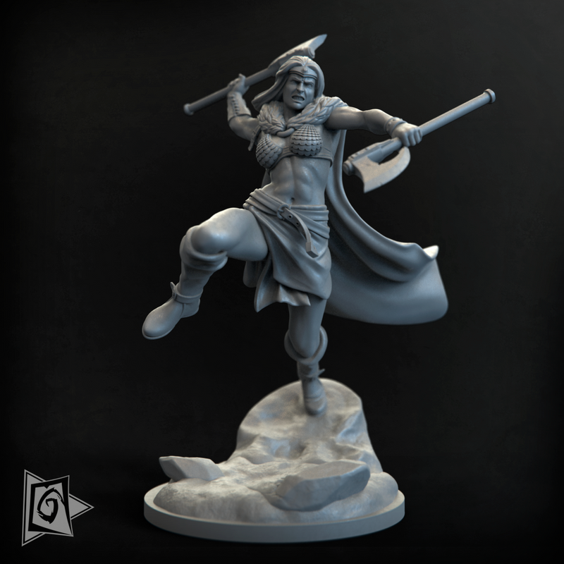 Classic Barbarian Woman (25mm base) - Only-Games