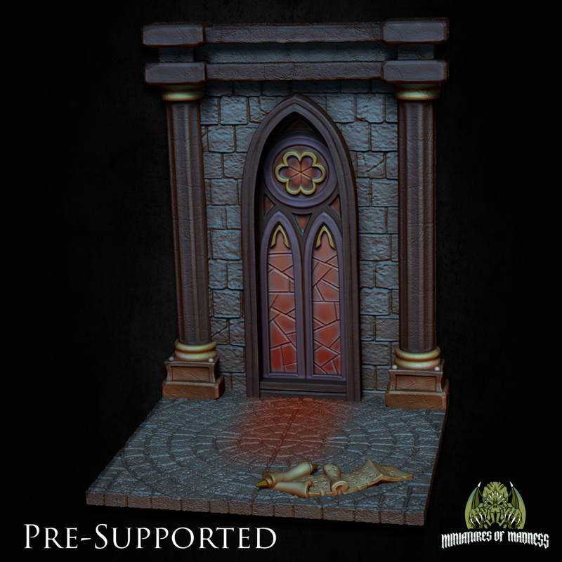 Temple Scenary [32mm Scale] Diorama - Only-Games