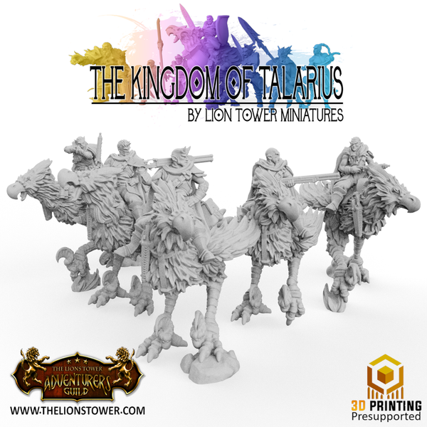 Kingdom of Talarius - Mounted Outriders x5 (32mm scale) - Only-Games