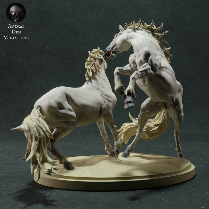 Camargue Horses Fighting 1/32 - Only-Games