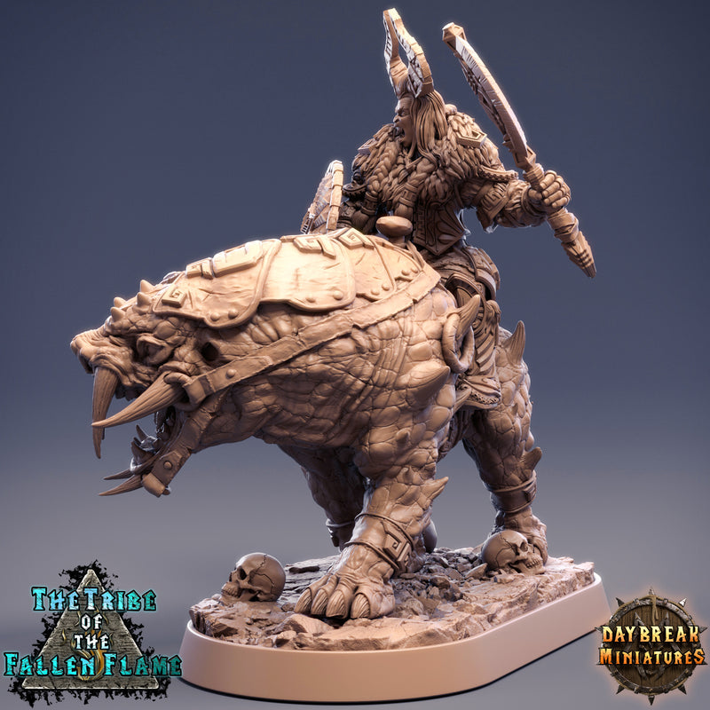 Ingar the Cleaver on Tuskerbeast - The Tribe Of The Fallen Flame - Only-Games