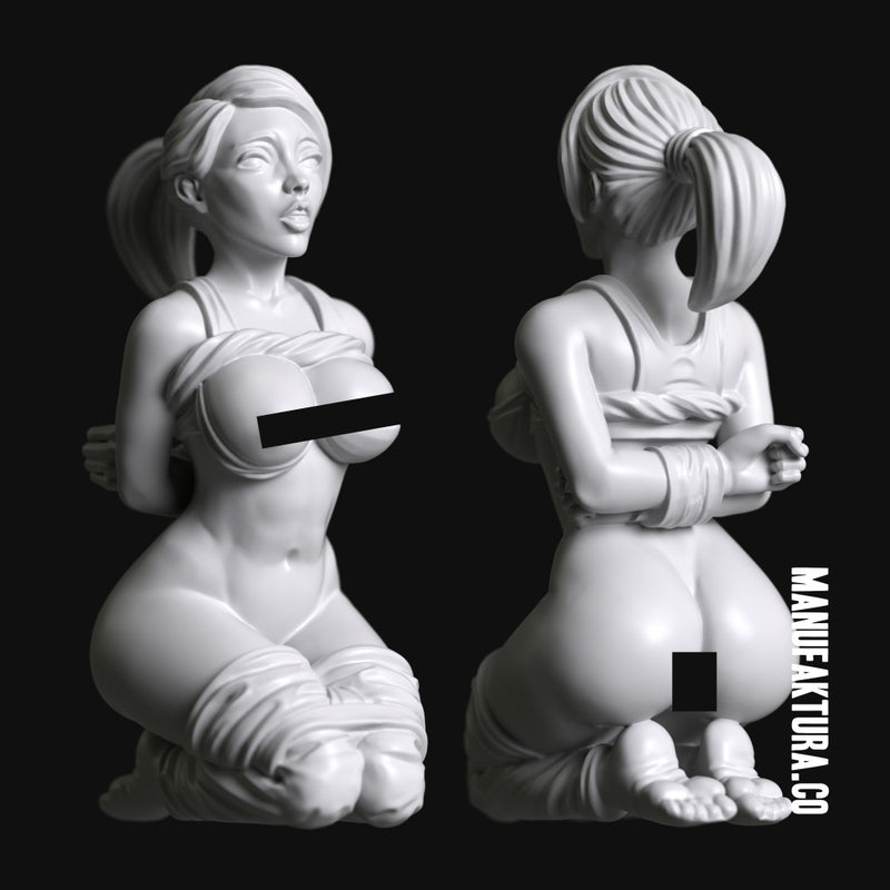 Sub Series 01 - Undressed & Bound Female Prisoner Slave - Only-Games