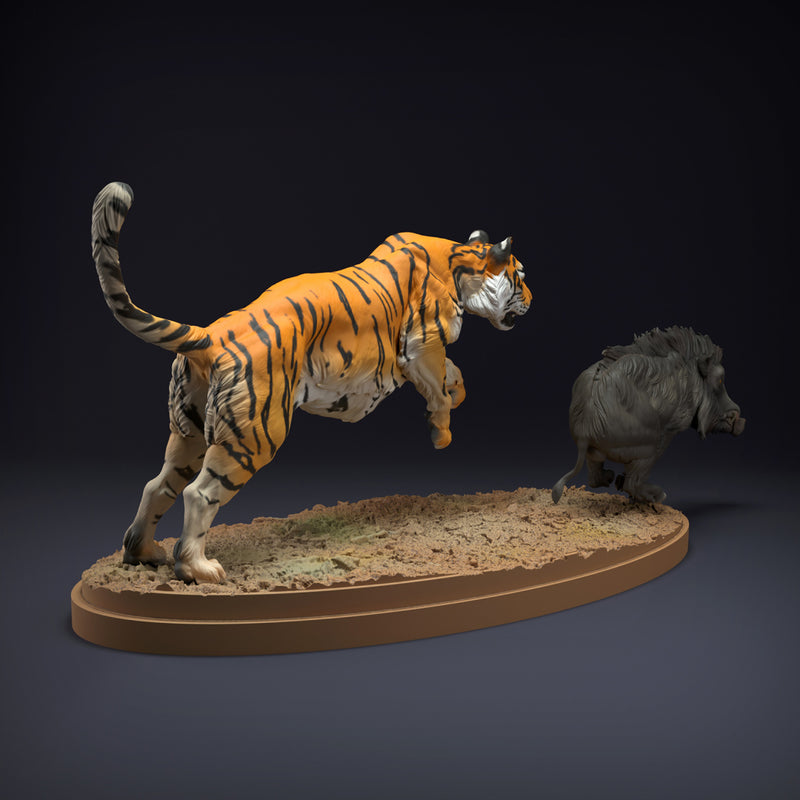 Bengal Tiger Hunting Indian Wild Boar 1/43 - Only-Games