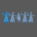 (0032) Female human elf half orc tiefling elemental fire wizard - Only-Games