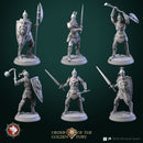 Knights 6 miniatures set 32mm pre-supported - Only-Games