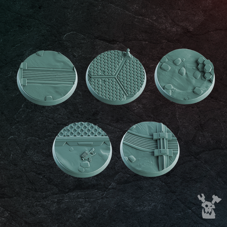 War Field Theme 40mm Bases Set x5