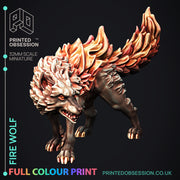 Fire wolf - Pre-Coloured - 32mm Scale - Only-Games