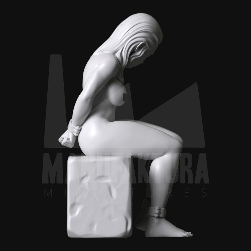 Slave Girl Sitting on Stone - Sub Series 134 - Only-Games