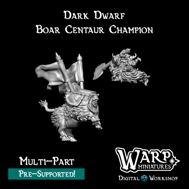 Dark Dwarf Boar Centaur Champion - Only-Games