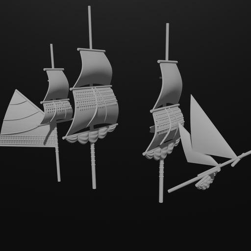 1/700 & 1/1200 1st rate Masts - Only-Games