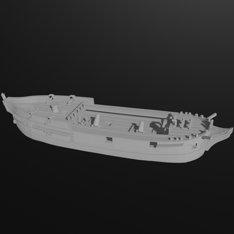 Model Hms Bomb 1/700 British Bomb Ship HMS Vesuvius (8 guns), 1776-1812 - Turner ...