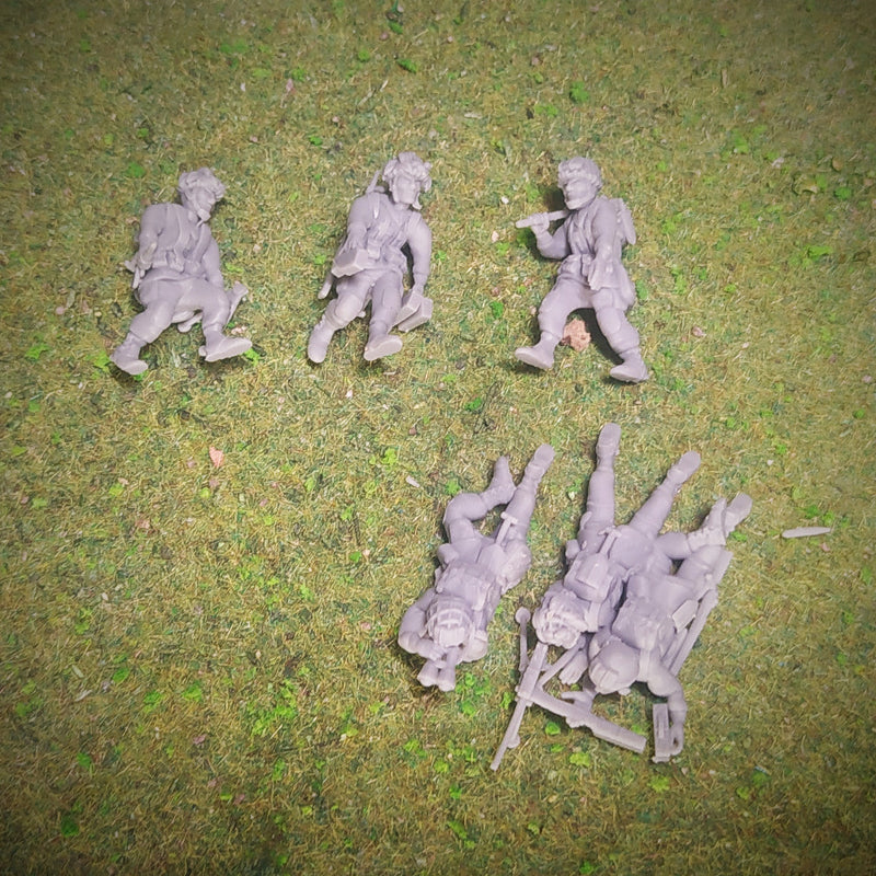 US paratroopers with cal.30 machine gun - 28mm - Only-Games