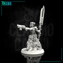 Female sci-fi post-apocalyptic street warrior with blade and rifle (0103) - Only-Games