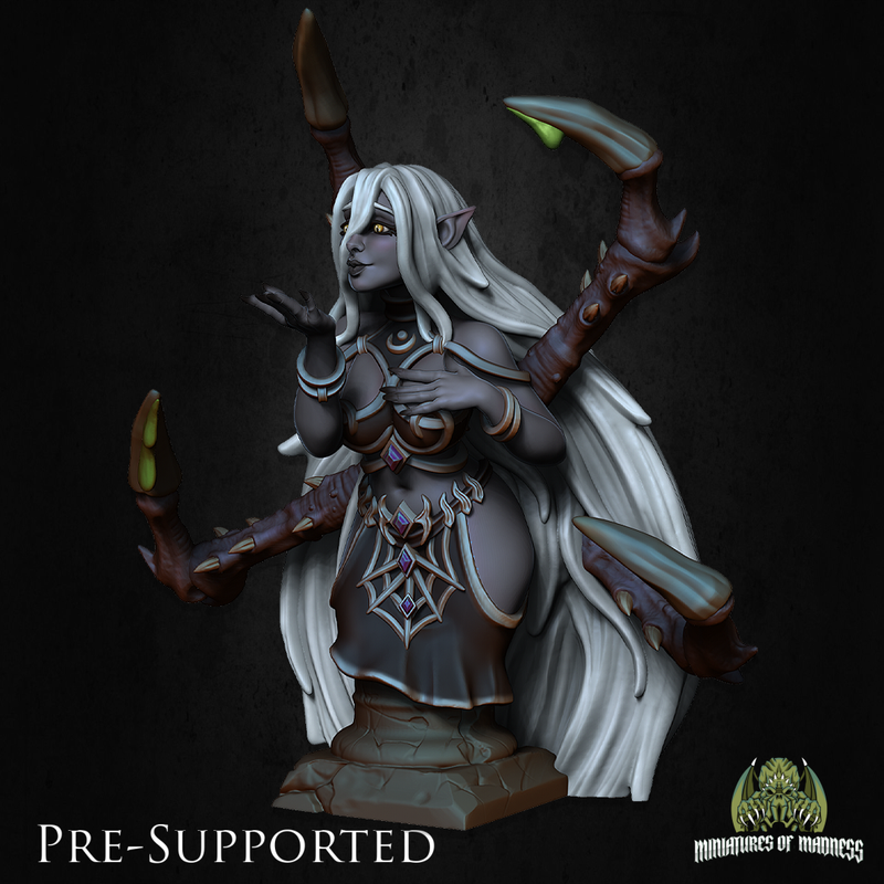 Lyandra Bust [PRE-SUPPORTED] Spider Queen Dark Elf Drow - Only-Games