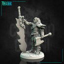 (0168) Male human elf firbolg tiefling half-orc barbarian monster hunter with a huge sword - Only-Games