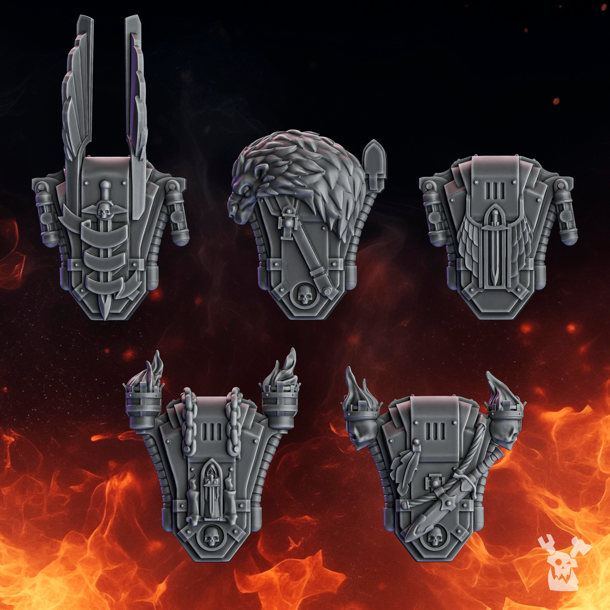 Pactum Aeternum Knight Backpacks Set x5 - DakkaDakka.Store - Miniatures ...