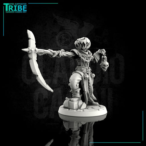 (0048) Halloween pumpkins king with scythe - Only-Games