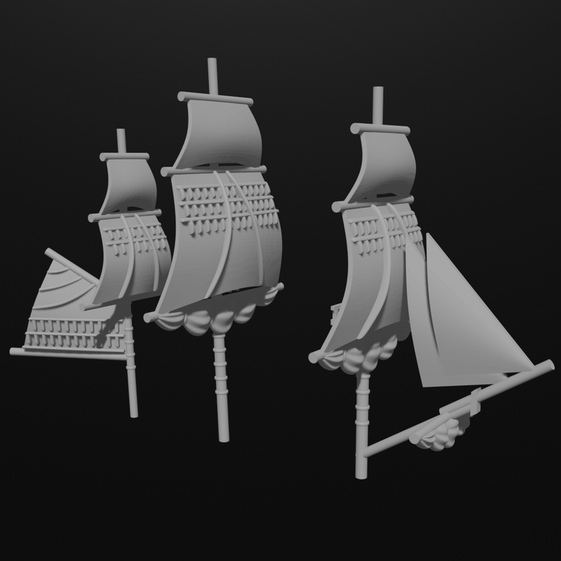 1/700 & 1/1200 5th rate Masts - Only-Games