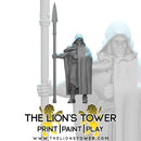 Cloaked Noble Guards - Set of 10 with spears (32mm scale) - Only-Games