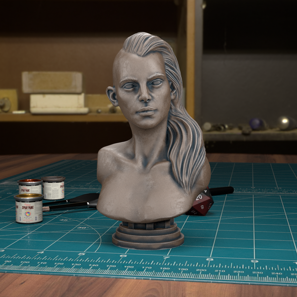 Side Lady Hair Bust - TytanTroll Miniatures - DnD - Fantasy - Only-Games