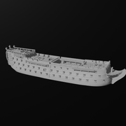 1/700 & 1/1200 British Middle 98-gun 2nd rate with Gunwhales & Carronades - Only-Games