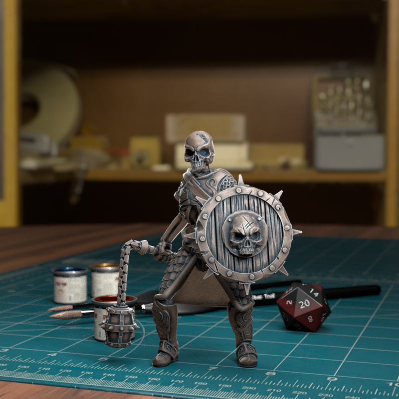 Undead Skeleton Spearman 005 - TytanTroll Miniatures - DnD - Fantasy- - Only-Games