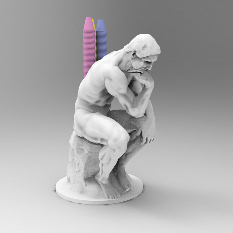 thinking man pen holder - Only-Games