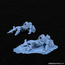 Combatsuit wrecks - scenic battlesuit casualities (WITH bases!) - Only-Games
