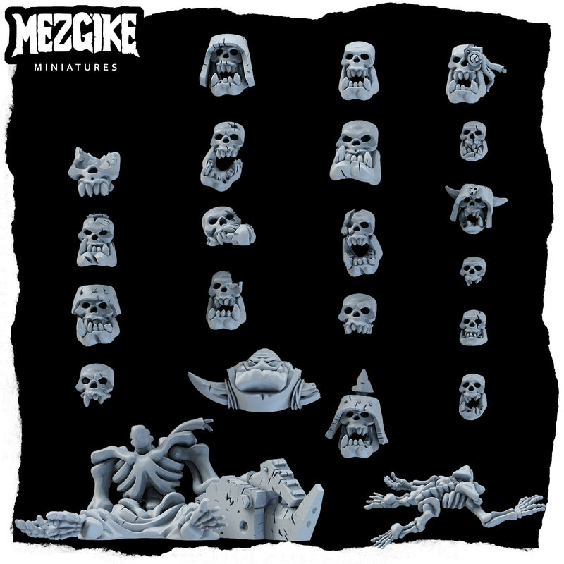 Orc and runt skulls pack (physical miniatures) - Only-Games